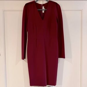 Stella McCartney Dress. Deep warm red (maroon), jersey knit dress. Size 8